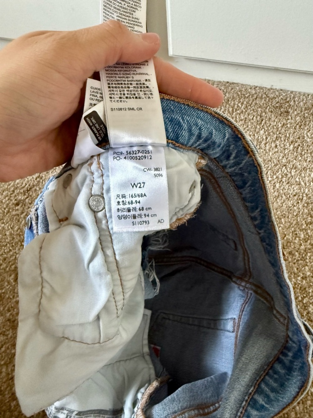 LEVI’S 501 Distressed Blue Denim Women's Shorts - Picture 5 of 5